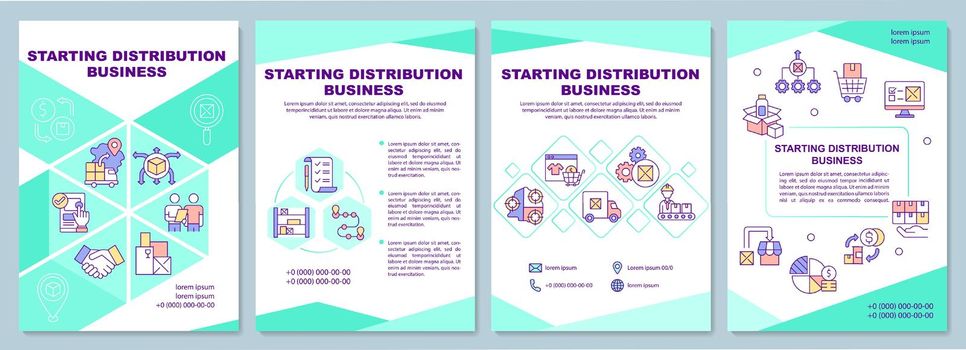 Starting distribution business brochure template