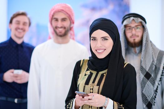 portrait of young muslim people