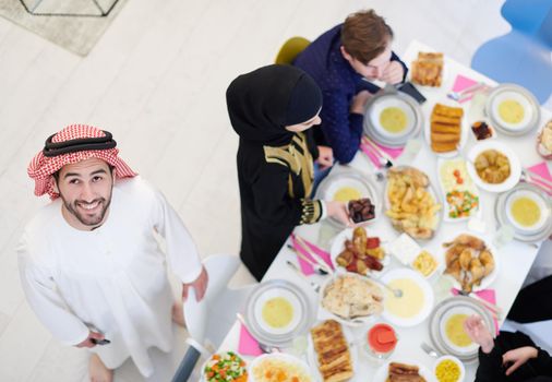 muslim family having a Ramadan feast