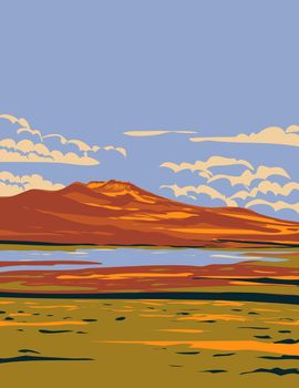 Rye Patch State Recreation Area on the Humboldt River in Nevada USA WPA Poster Art