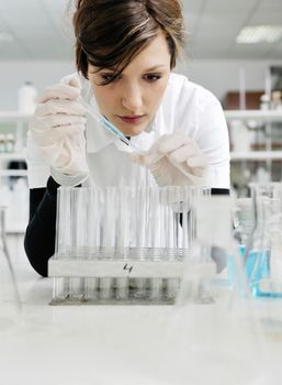 young woman in lab