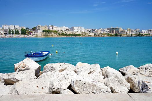 Otranto town seacoast in Puglia, Italy
