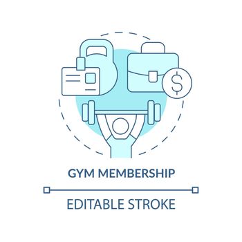 Gym subscription concept icon