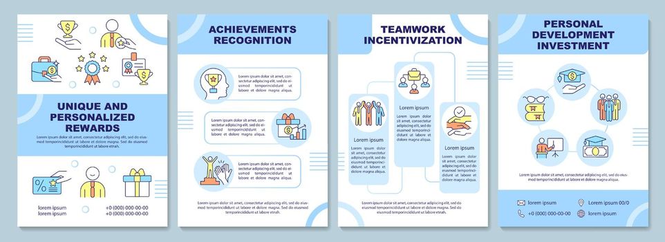 Increasing employee performance with rewards brochure template