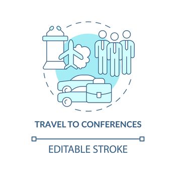 Visit conferences concept icon