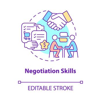 Negotiation skills concept icon