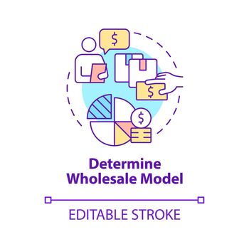 Determine wholesale model concept icon