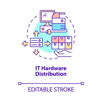 IT hardware distribution concept icon