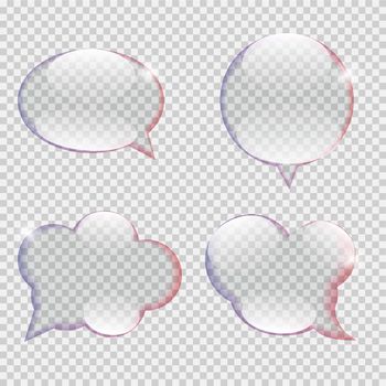 Glass Transparency Speech Bubble Vector Illustration