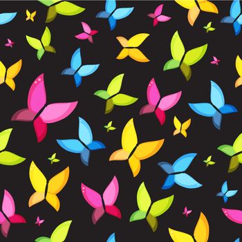 Butterfly Seamless Pattern Background Vector Illustration EPS10
