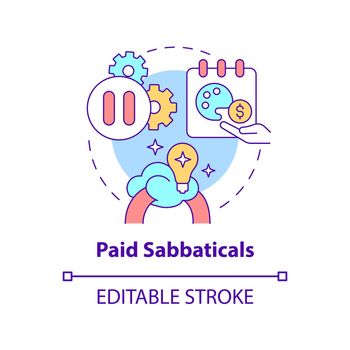 Paid sabbaticals concept icon