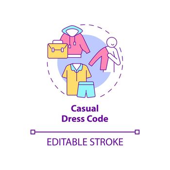 Casual dress code concept icon