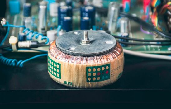 Toroidal transformer in electrical for step down AC voltage of electrical appliance 