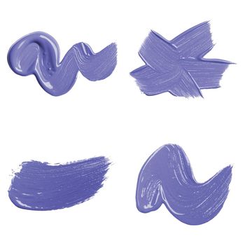 Purple brush strokes isolated on white background