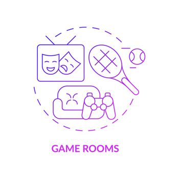 Office recreation room concept icon