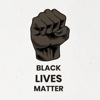 Raised fist for the black lives matter movement vector 
