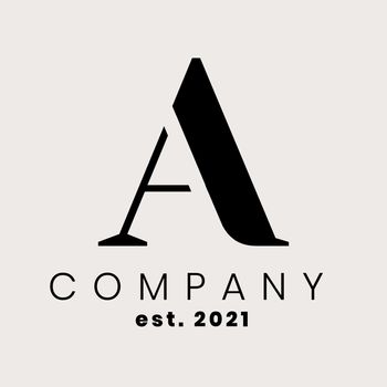Simple business logo vector with A letter design