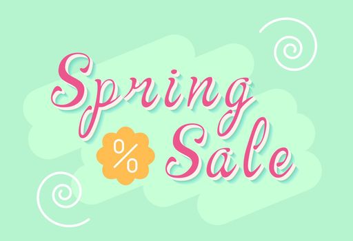 Spring sale promotional banner