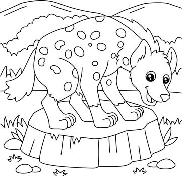 Hyena Coloring Page for Kids