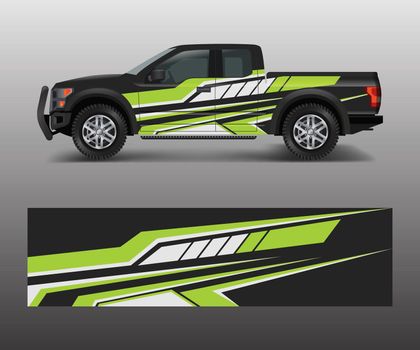 Racing graphic background vector for Truck, Pickup and vehicle branding. vinyl and wrap design vector