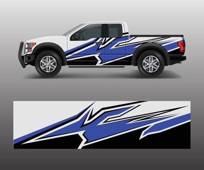 abstract Racing graphic background vector for offroad vehicle wrap design vector