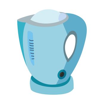 Modern electric tea kettle or tea kettle hot vector drawing design illustration
