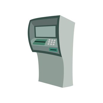 Bank ATM machine, to withdraw money, Realistic Vector Isolated on white Background
