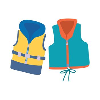 Vector illustration of a rescue vest in flat style vector illustration