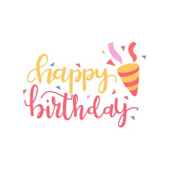 Happy Birthday typographic vector design for greeting cards, Birthday card, invitation card. Isolated birthday text, lettering composition. Vector Illustration eps.10