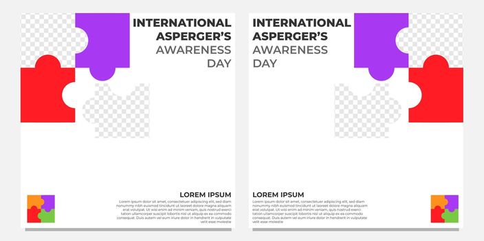 international aspergers awareness day social media post design