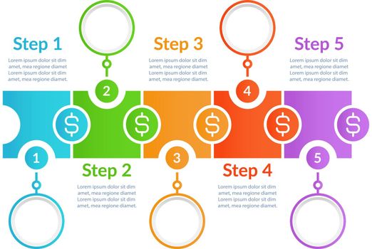 Personal earnings infographic chart design template