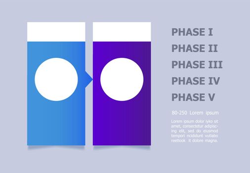 Health intervention stages infographic chart design element set