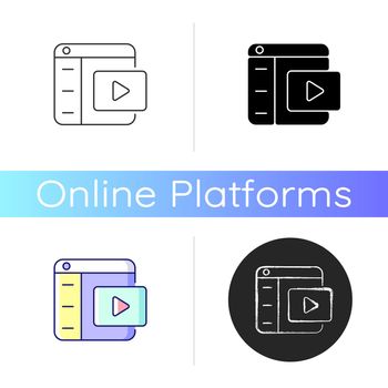 Video platforms icon