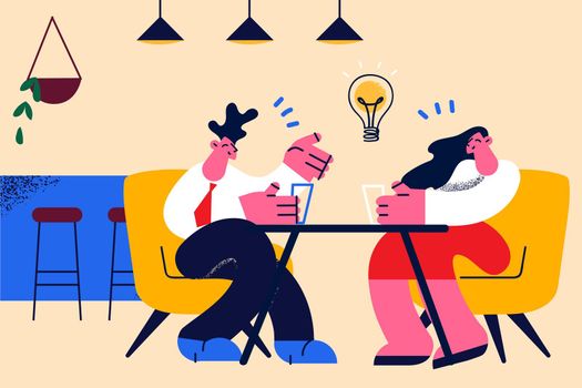 Business negotiations, brainstorm and Creative idea concept