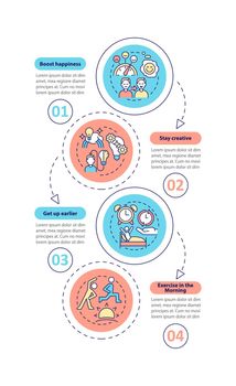 How to live balanced life vertical infographic template