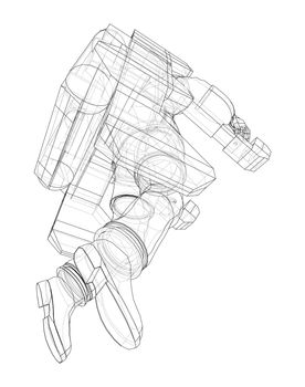 Astronaut concept. 3d illustration
