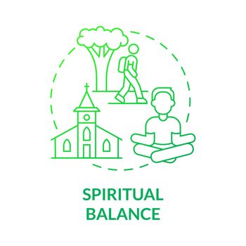 Spiritual balance green gradient concept icon