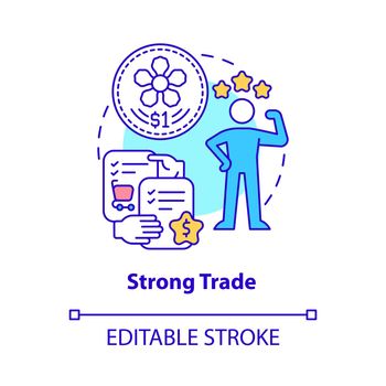 Strong trade concept icon