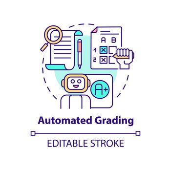 Automated grading concept icon