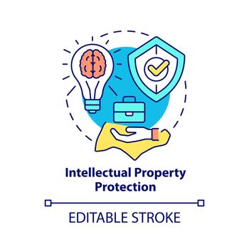 Intellectual property protection concept icon