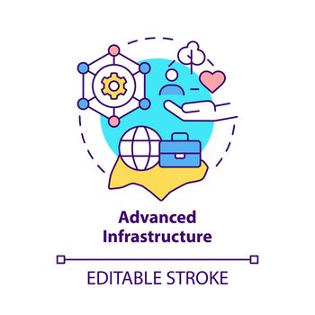 Advanced infrastructure concept icon