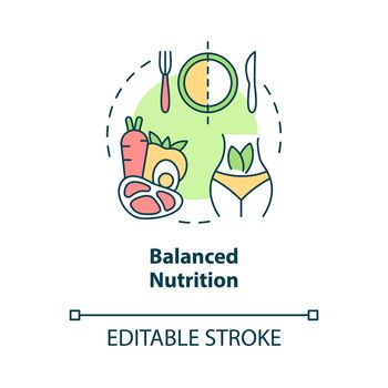 Balanced nutrition concept icon