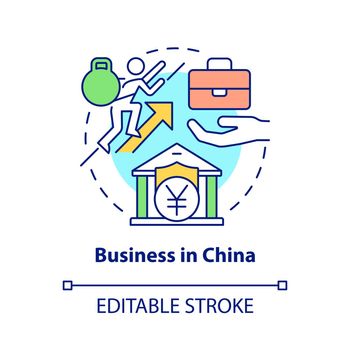 Business in China concept icon