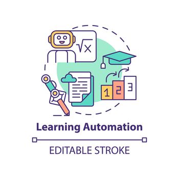 Learning automation concept icon