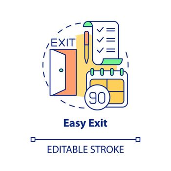 Easy exit concept icon