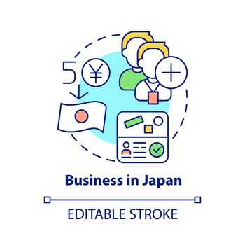 Business in Japan concept icon