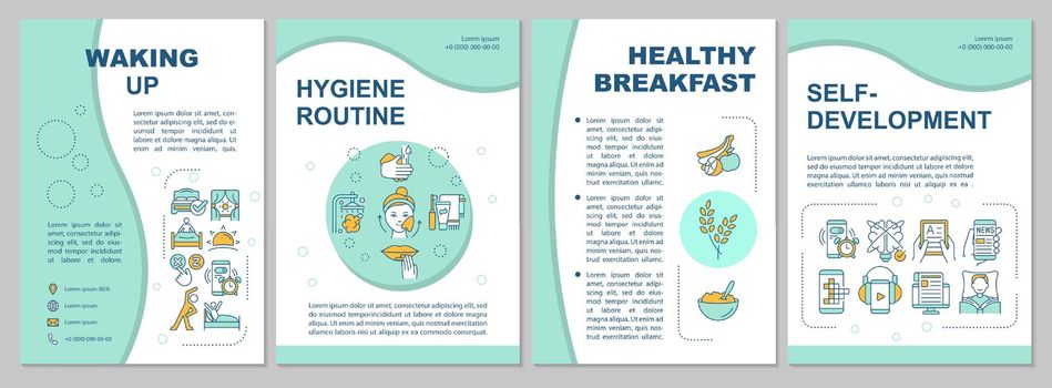 Waking up mint brochure template