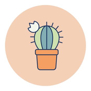 Cactus outline icon. Workspace sign