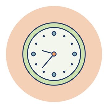 Clock outline icon. Workspace sign