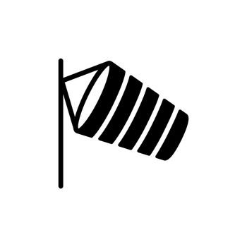 Windsocks hanging airport glyph icon. Weather sign